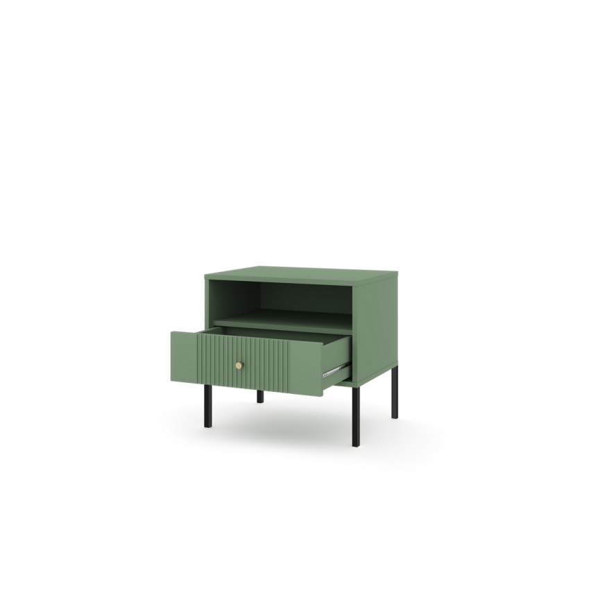 Table de chevet LUE vert/noir