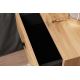 Table de chevet LUNA 55x50 cm marron/noir