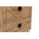 Table de chevet LUNA 55x50 cm marron/noir