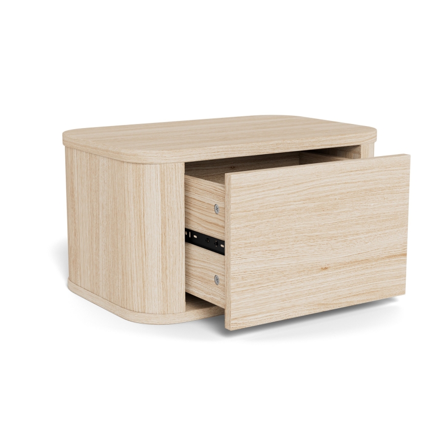Table de chevet MADERA 46x30 cm, chêne blanchi