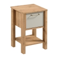 Table de chevet MENTA 42 x 59 cm chêne Wotan/gris