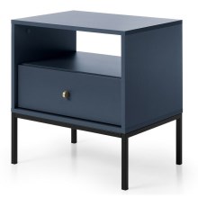 Table de chevet MONO 56x54 cm bleu