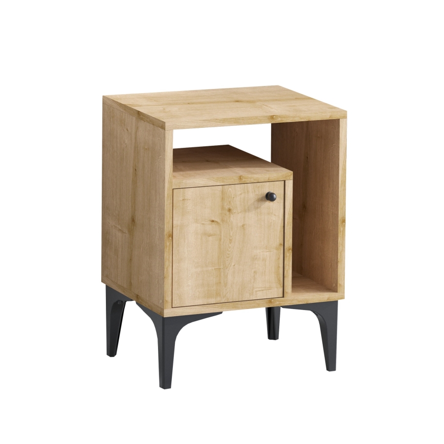 Table de chevet NUNO 55x40 cm chêne saphir