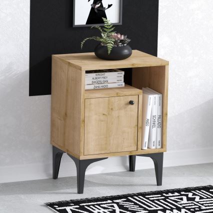 Table de chevet NUNO 55x40 cm chêne saphir