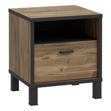 Table de chevet OREN marron/noir