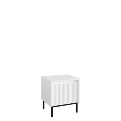 Table de chevet OZMI 45x50 cm blanche
