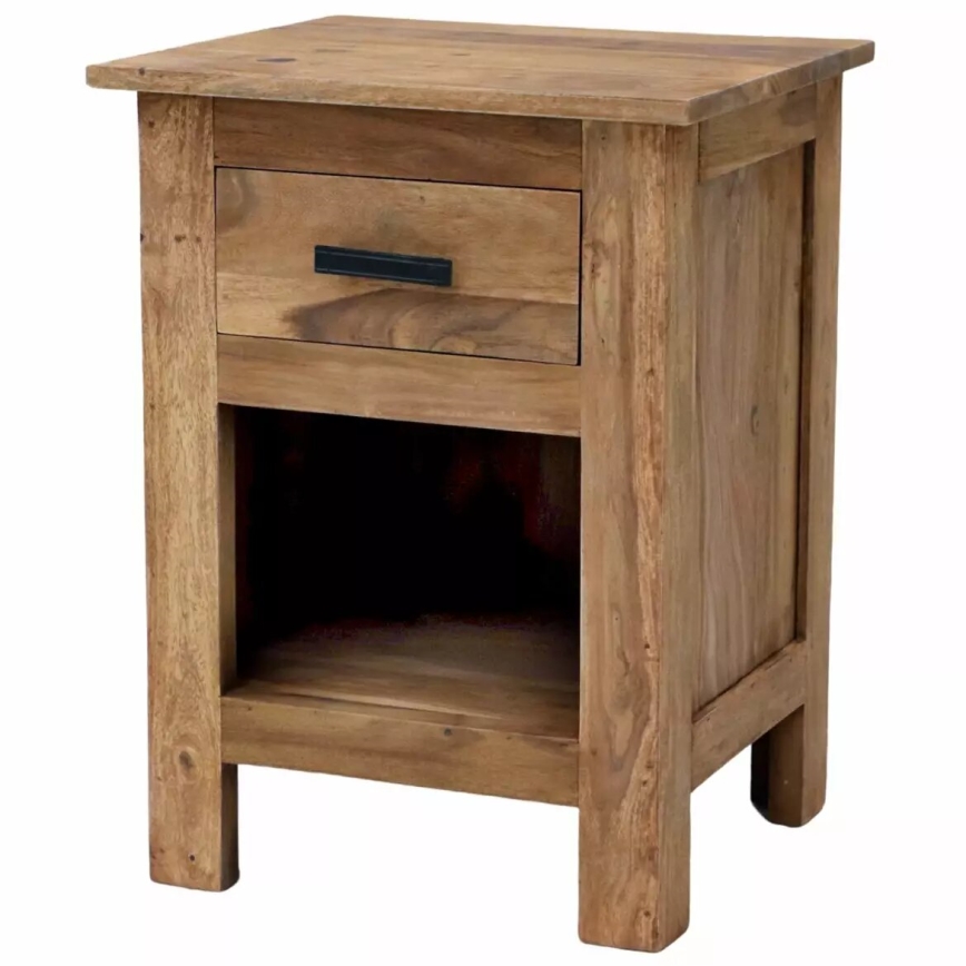 Table de chevet RAMI 60x45 cm bois massif/palissandre