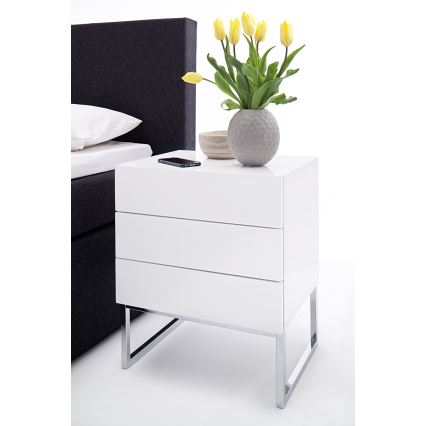 Table de chevet ROCKY XL blanche