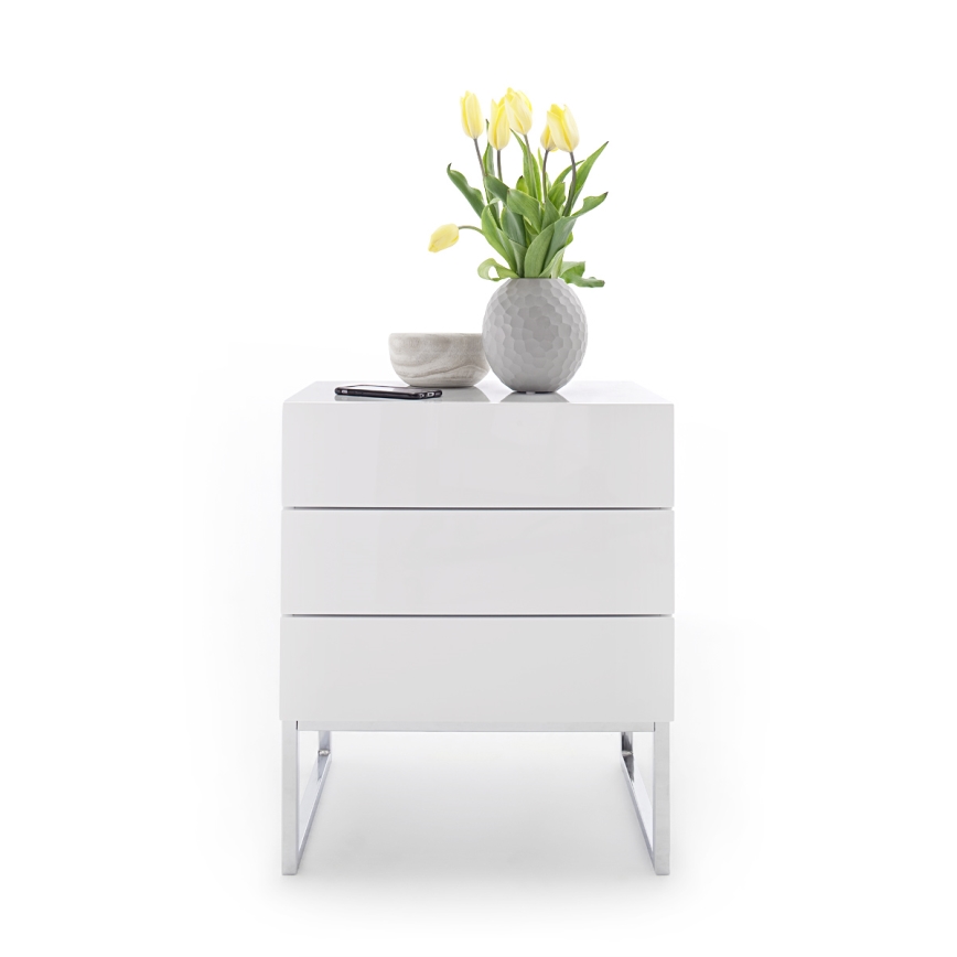 Table de chevet ROCKY XL blanche