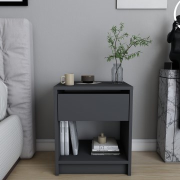 Table de chevet SHERIDAN 52,8x44,6 cm anthracite