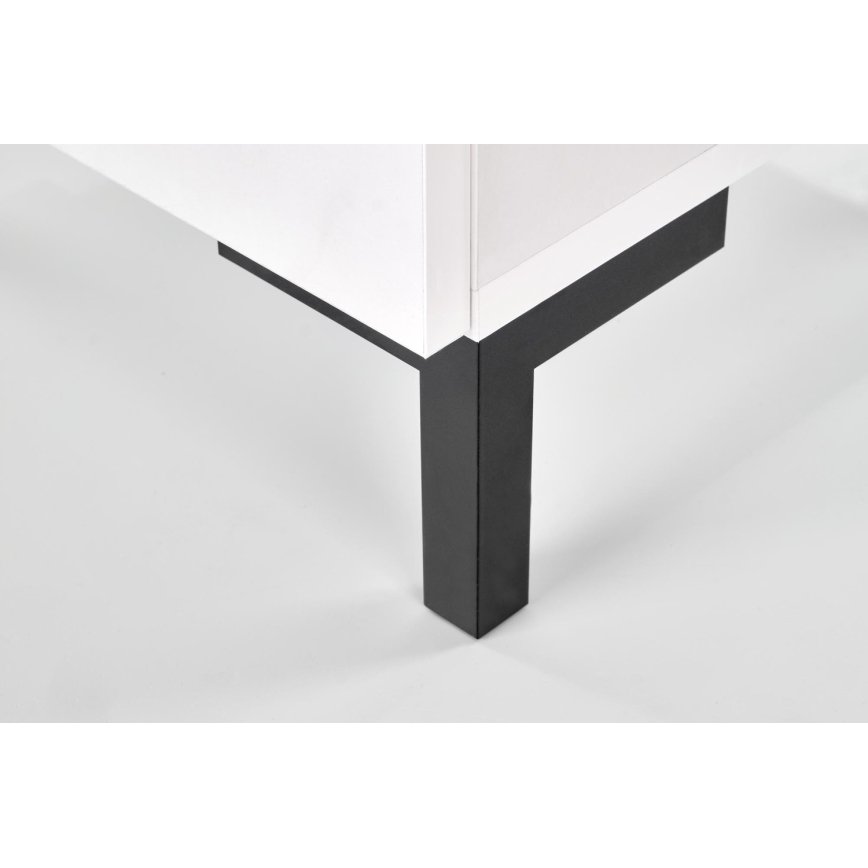 Table de chevet SILVIA 52x40 cm noir/blanc