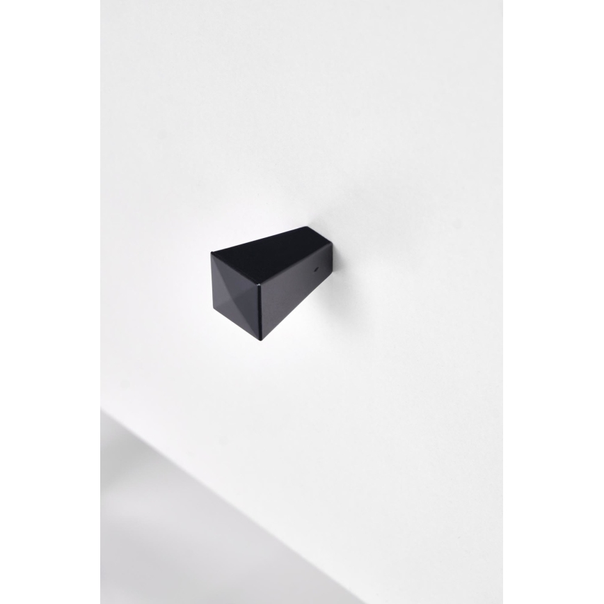 Table de chevet SILVIA 52x40 cm noir/blanc
