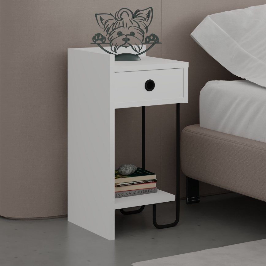 Table de chevet SONY blanche