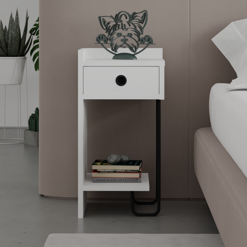 Table de chevet SONY blanche