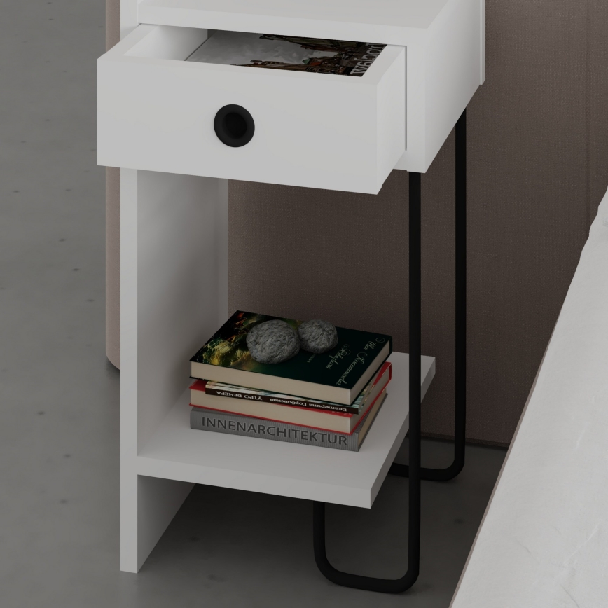 Table de chevet SONY blanche