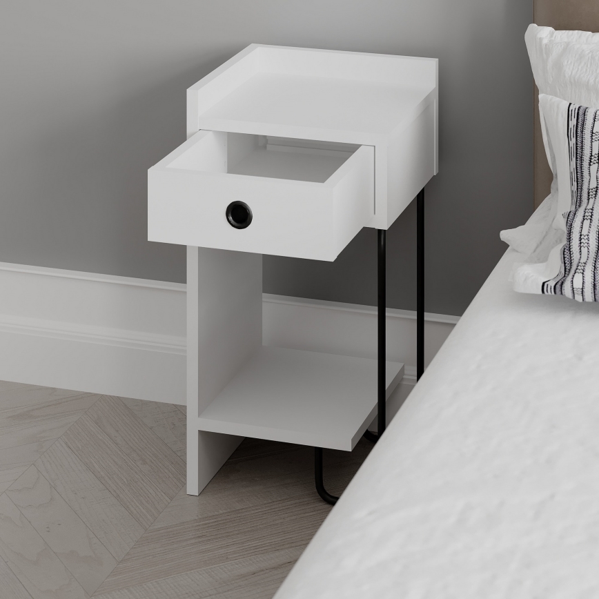 Table de chevet SONY blanche