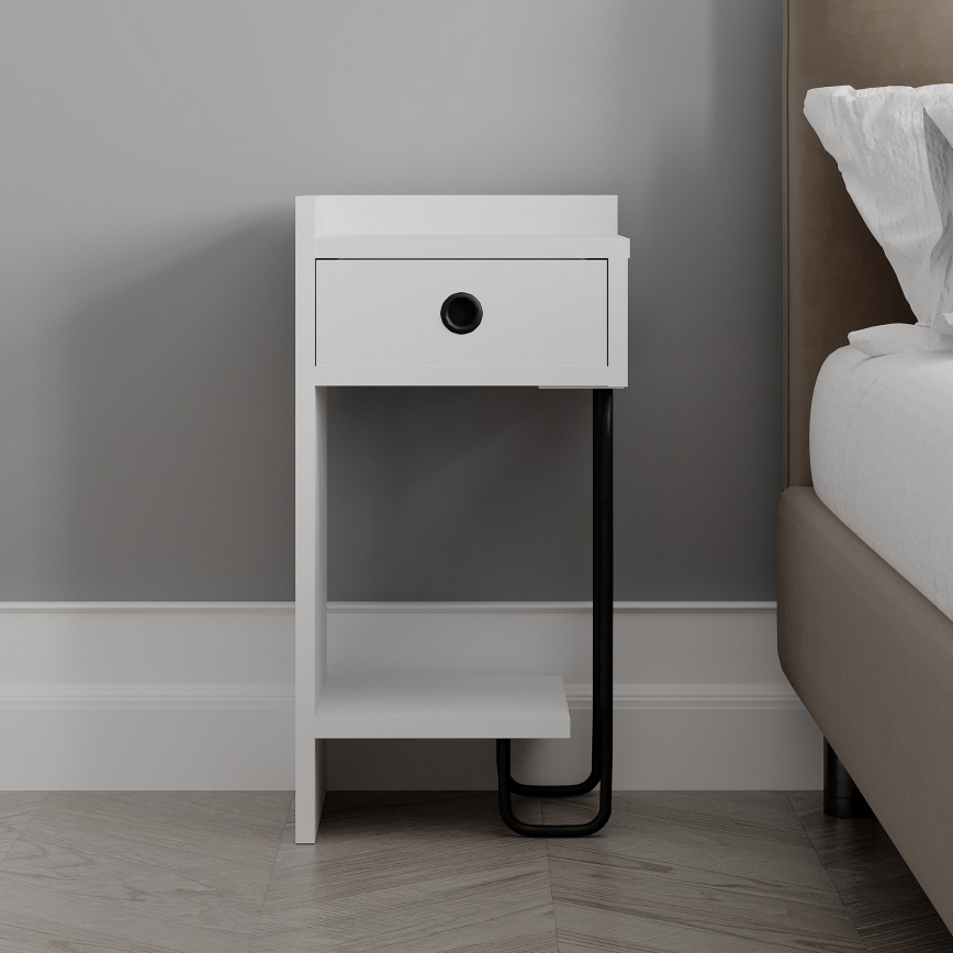 Table de chevet SONY blanche