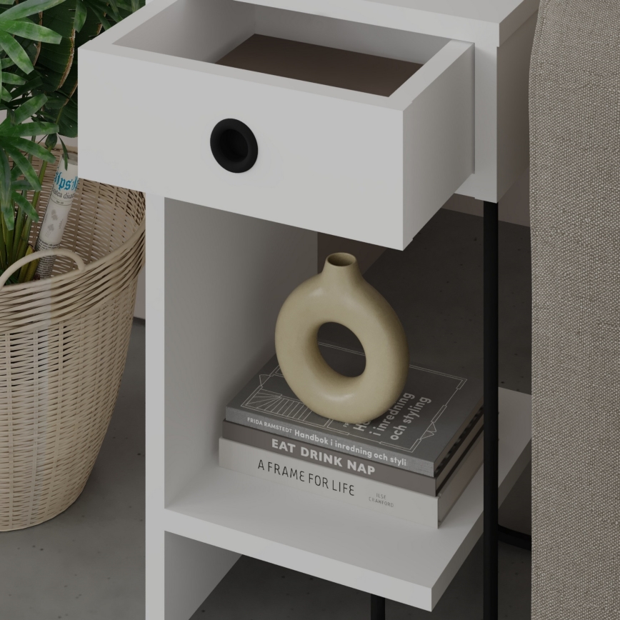 Table de chevet SONY blanche