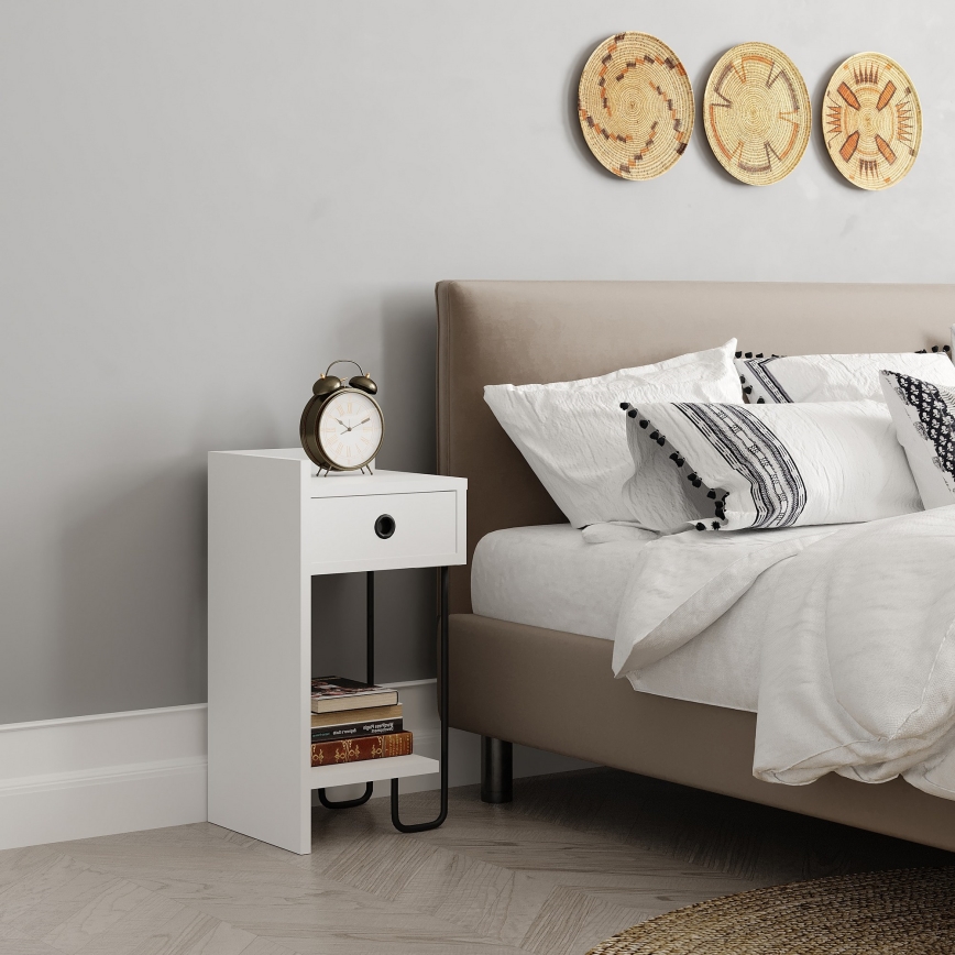Table de chevet SONY blanche