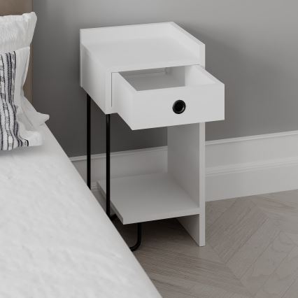 Table de chevet SONY blanche