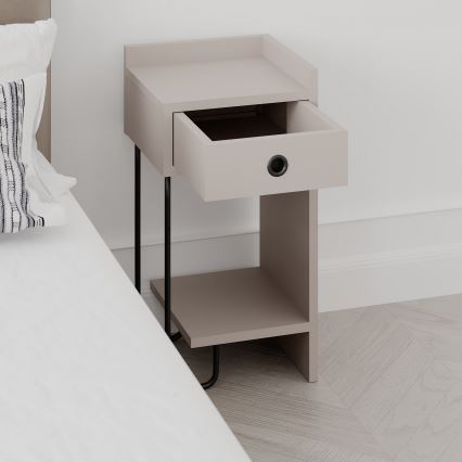 Table de chevet SONY taupe