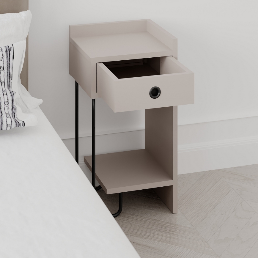Table de chevet SONY taupe