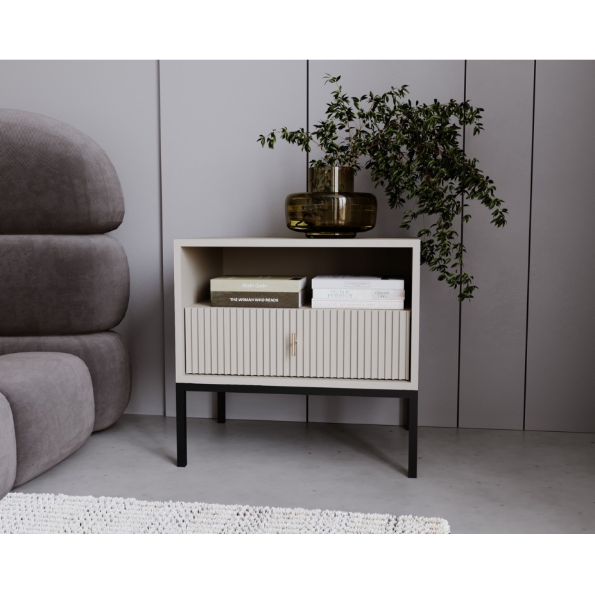 Table de chevet SUE beige/cachemire