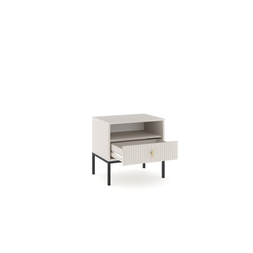 Table de chevet SUE beige/cachemire