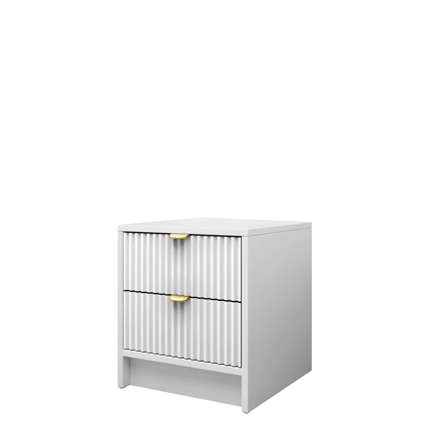 Table de chevet TIRENO 35x40 cm blanche