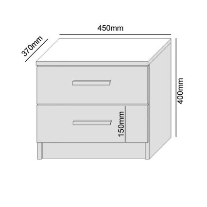 Table de chevet TOD blanche/chêne artisan