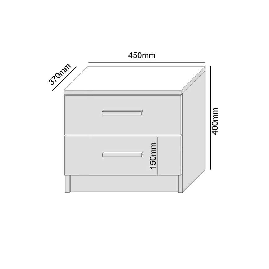 Table de chevet TOD blanche/chêne artisan