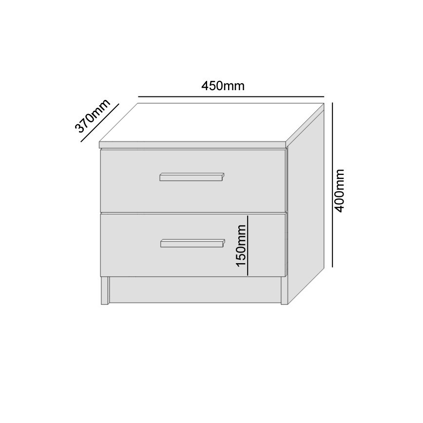 Table de chevet TOD blanche
