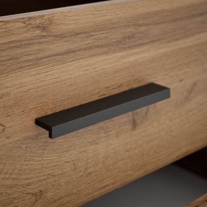 Table de chevet TOD chêne craft/noir