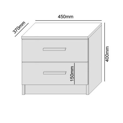 Table de chevet TOD chêne Sonoma
