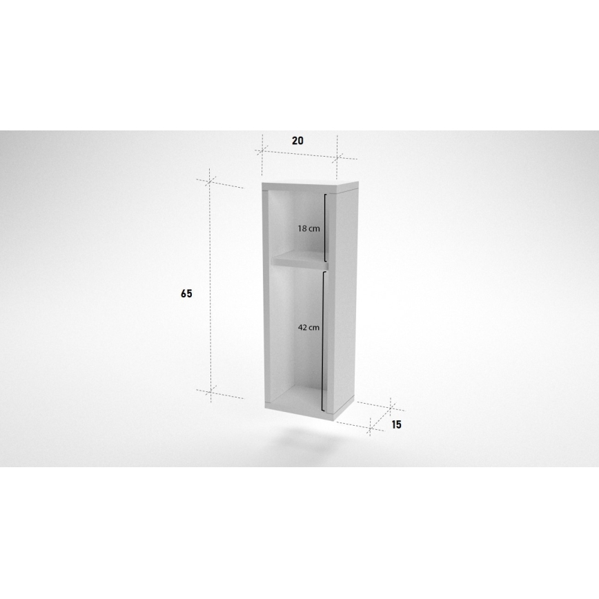 Table de chevet TURRA 65x20 cm blanche