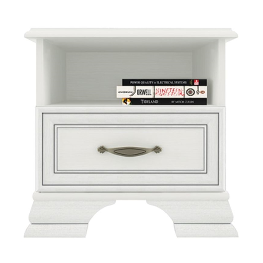 Table de chevet VETICA 48x49 cm crème