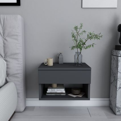 Table de chevet VETRA anthracite