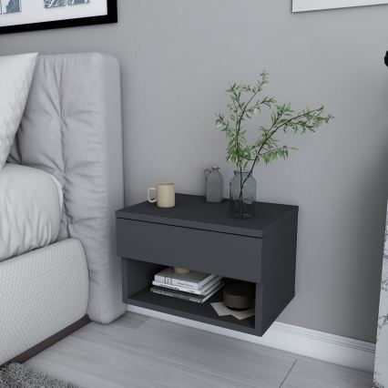 Table de chevet VETRA anthracite