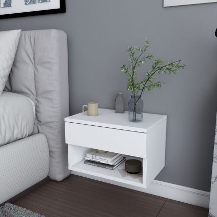 Table de chevet VETRA blanche