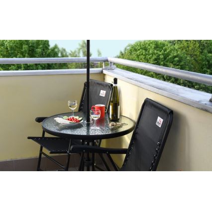 Table de jardin d. 70 cm noir