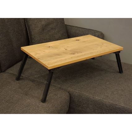 Table de lit GUSTO 24,5x60 cm beige/noire