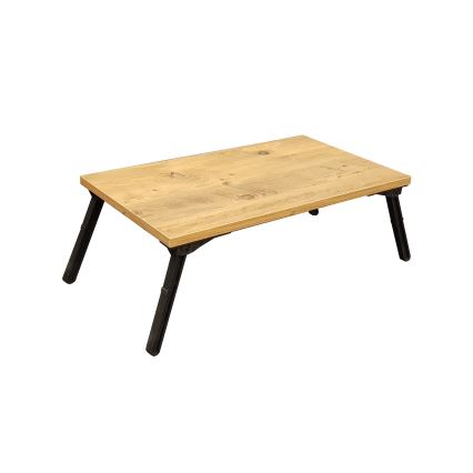 Table de lit GUSTO 24,5x60 cm beige/noire