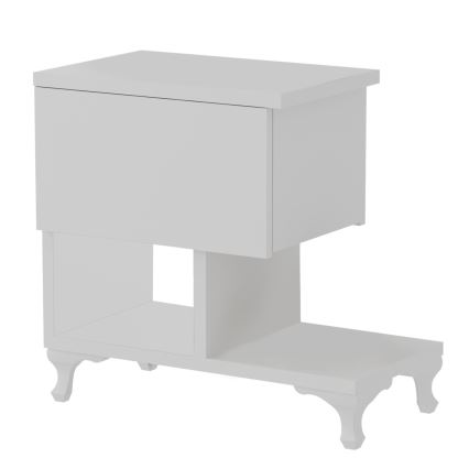 Table de nuit CAST 46,8x46,8 cm blanche