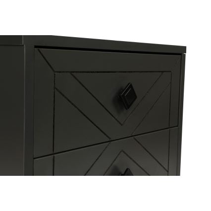 Table de nuit LUNA 55x50 cm anthracite/noire