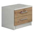 Table de nuit TOD blanc/chêne artisan