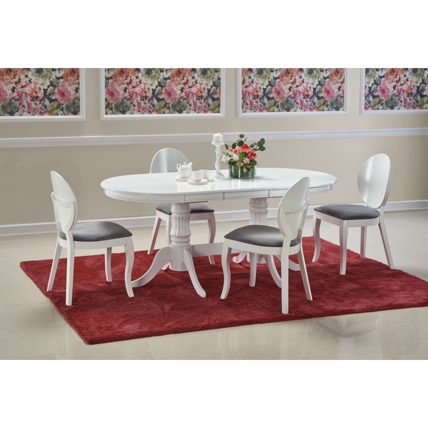 Table de salle à manger extensible FUERTE 150/190x90 cm blanche