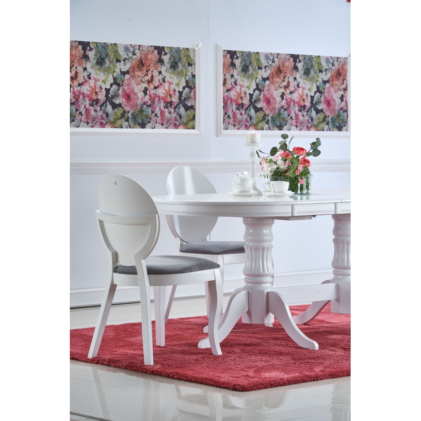 Table de salle à manger extensible FUERTE 150/190x90 cm blanche