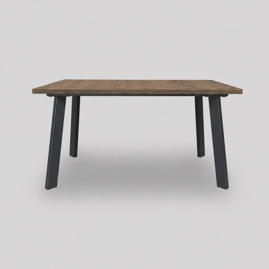 Table de salle à manger extensible KERNO 150/190x80 cm chêne Lefkas/noir