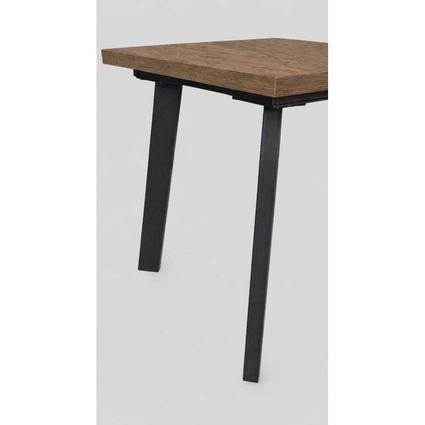 Table de salle à manger extensible KERNO 150/190x80 cm chêne Lefkas/noir
