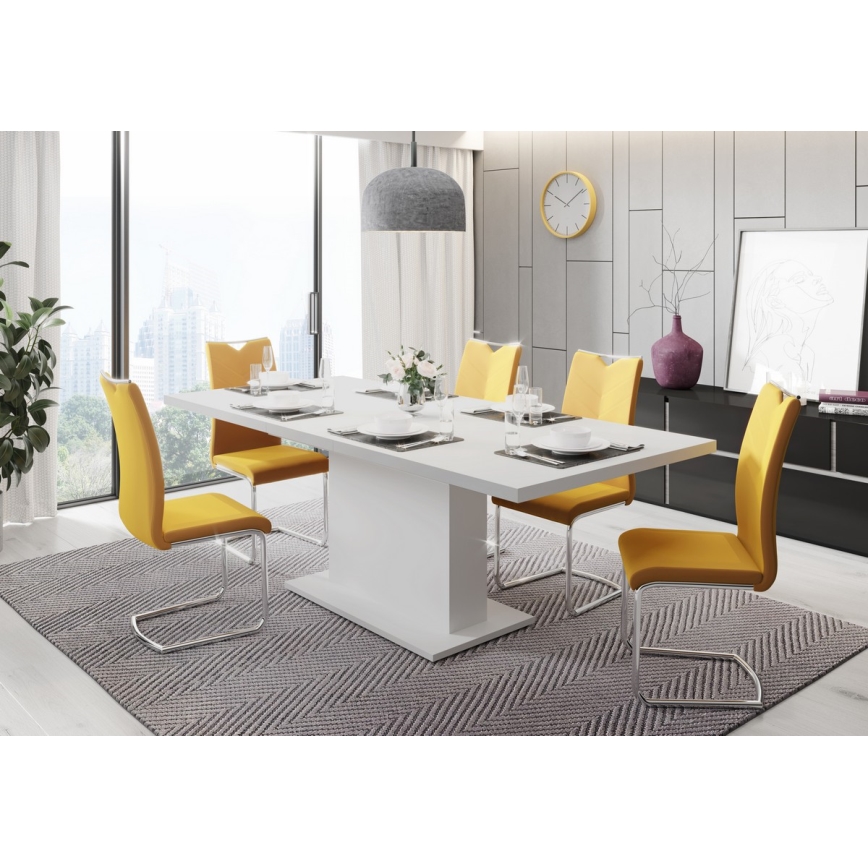 Table de salle à manger extensible STRAP blanche
